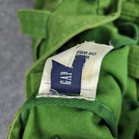 Vintage GAP Tote Bag Y2K Green Canvas Shoulder Crossbody Adjustable Carryall - Picture 9 of 9